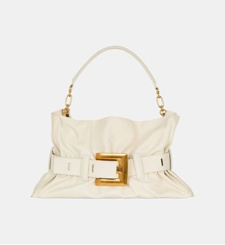 Sac Anthem Medium Shoulder en cuir - Balmain - White