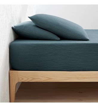 Drap-housse uni gaze de coton bonnet 30cm La Redoute Interieurs