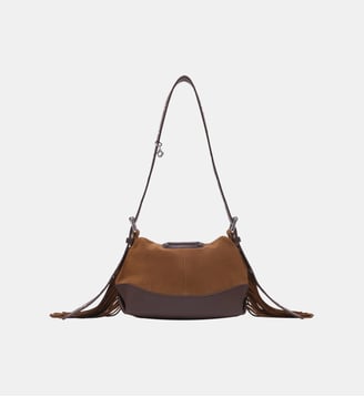 Sac Miss M mini en cuir & suède - Maje - Camel marron