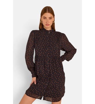 Robe Courte Et Fluide Col Lavalière Priscila - Maison 123 - Marine