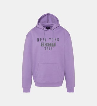 Sweatshirt à capuche NEW YORK - Schott - Lilas