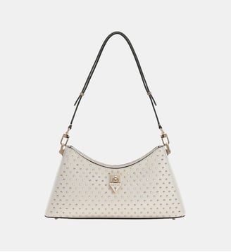 Sac à bandoulière Patsie avec épaule ornée de clous - Guess - Crème