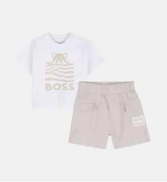 Ensemble t-shirt et short - BOSS Kidswear - New beige