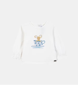 T-shirt -  coton imprimé souris - Tartine Et Chocolat - Écru