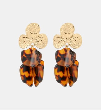Boucles d'oreilles pétales en résine - Balaboosté - Marron
