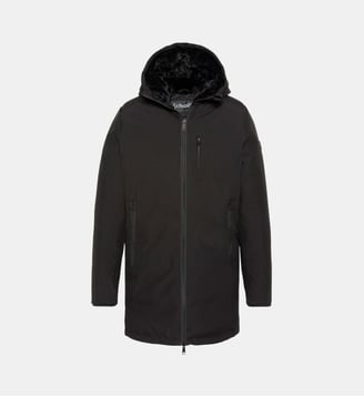 Manteau long à capuche - Schott - Noir