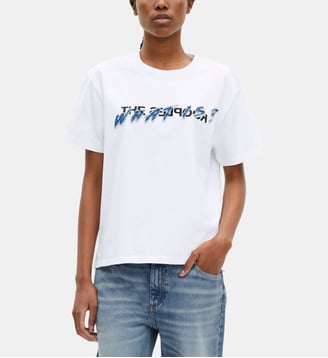T-shirt manches courtes What is - The Kooples - Blanc