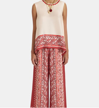 Pantalons Palazzo Cobra Placée Red - La DoubleJ - Rouge