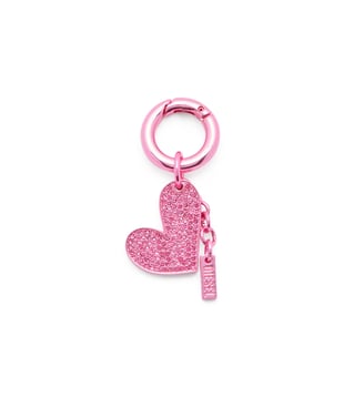 Breloque cœur en métal avec strass - Diesel - Rose