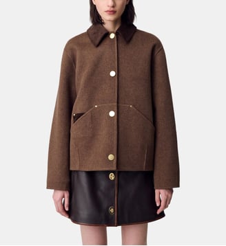Manteau court laine - Claudie Pierlot - Marron
