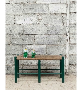Petit banc vert Antoine N°489- Produit chiné - Debongout - Vert