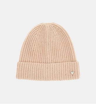 Bonnet à côtes - Guess - Rose