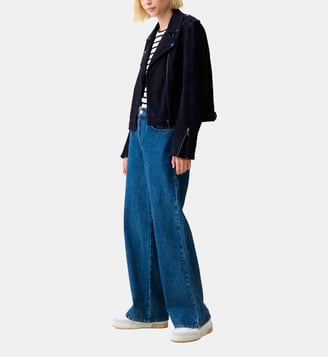 Blouson droit Club Suede en cuir Claudie Pierlot