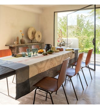 Nappe en , Hacienda Enduite - Le Jacquard Francais - Marron clair