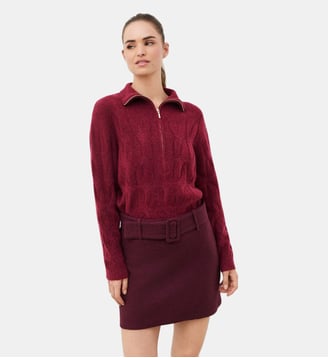 Jupe jhazel - Laine rws - Caroll - Prune