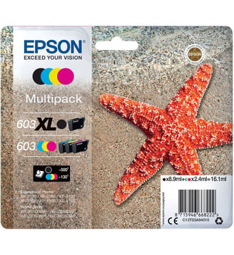 Cartouche d'encre 603XL Noir et CMJ STD Etoile de Mer - Epson - Multicolore