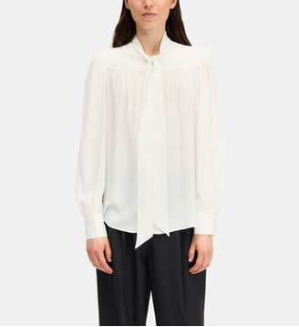 Chemise lavallière fluide - ANALISA - Pablo - Écru