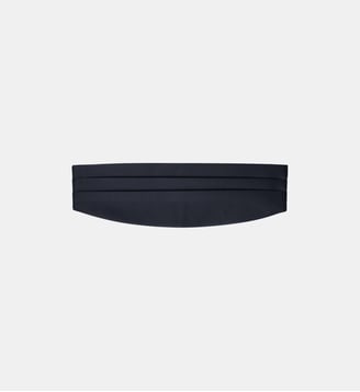 Ceinture de smoking plissée - Fursac - Bleu marine