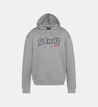Sweatshirt à capuche - Schott - Gris chiné