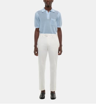 Chino ajusté en toile de coton - Fursac - Blanc