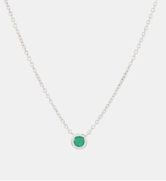 Collier argent 925 serti d'une pierre d'Emeraude - Balaboosté - Vert