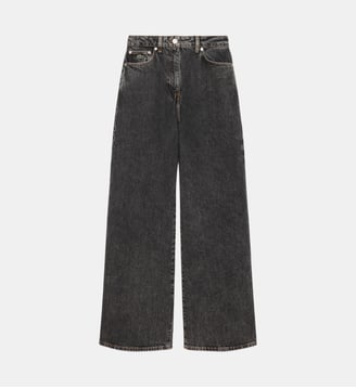 Jean taille haute wide fit - Lacoste - Gris foncé