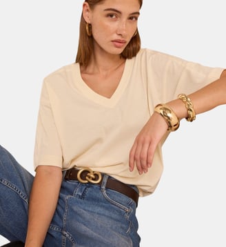 T-Shirt À Manches 3/4 En Coton Ted - Maison 123 - Naturel