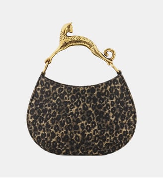 Sac Hobo Cat En Imprimée Léopard - Lanvin - Beige