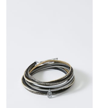 bracelet cuirs Magnum Onyx - Flowers for Zoe - Noir