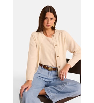 Gilet À Manches Longues En Cachemire Billy - Maison 123 - Crème