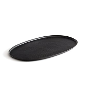 Plateau XXL ovale en métal 71cm Besar - AM.PM - Noir