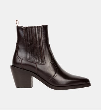 Boots Plates Dakota Cuir - Bobbies - Marron