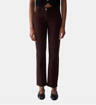 Pantalon Cigarette - Liu Jo - Marron foncé