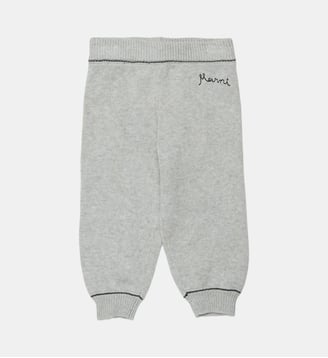 Pantalon en maille avec logo - Marni - Inox gris mélangé