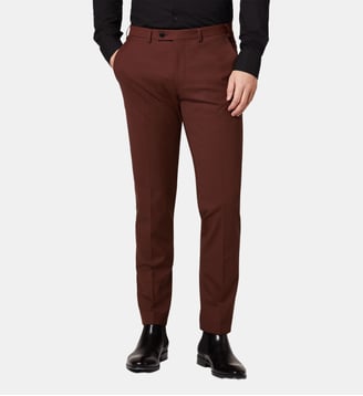Pantalon de costume extra slim Noah - Digel - Rouge brun