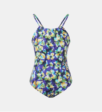 Maillot de bain une pièce Frangipanier Trouble - Vilebrequin - Bleu marine
