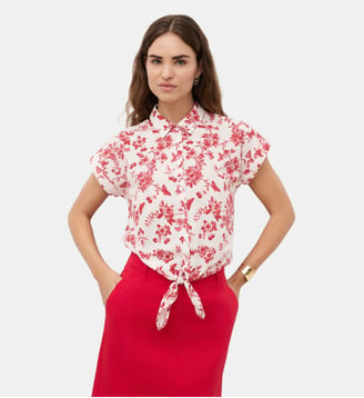 Chemise clivio - Motif imprimé - Coton - Coupe droite - Caroll - Ivoire