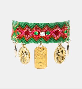 Bracelet tissé avec perles et pampilles CRUZES - Hipanema - Vert