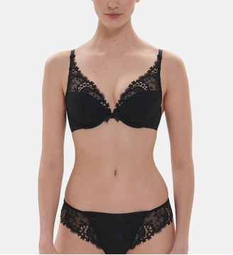 Soutien-gorge push-up décolleté plongeant - Noir Simone Pérèle