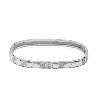 Bracelet jonc Ride & Love semi-pavé - Loyal.e Paris - Or blanc