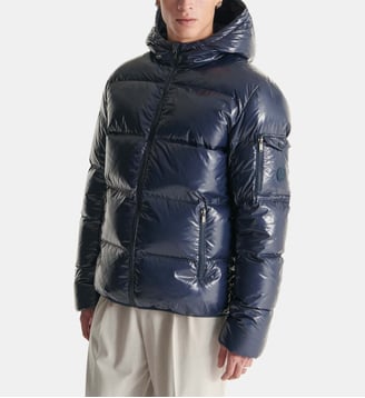 Doudoune à capuche Grand Froid Java laquée - Jott - Marine