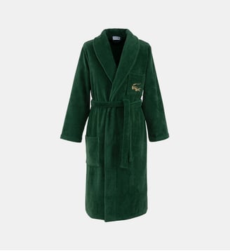 Peignoir de bain long en coton - Lacoste Home - Vert