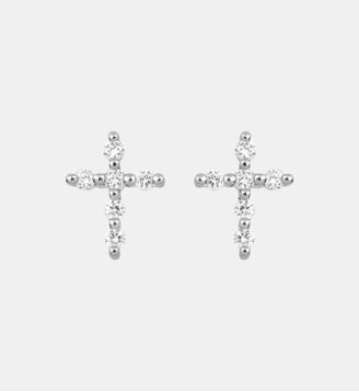 Boucles d'Oreilles Croix Magic Touch - Djula - Or blanc