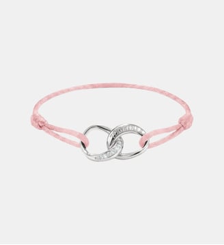 Bracelet textile Together rose avec zirconia Thomas Sabo