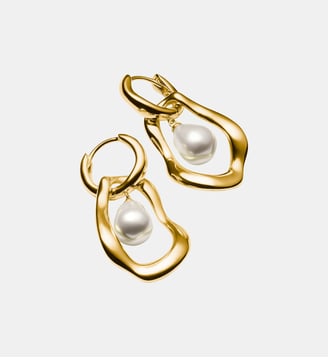 Créoles avec pendentif en perles Natural Beauty - Thomas Sabo - Argent et doré