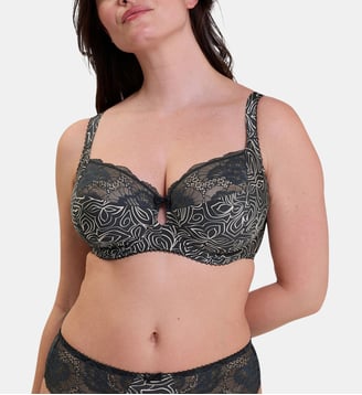 Soutien-gorge Hélène - Sans Complexe - Imprimé graphique anthracite