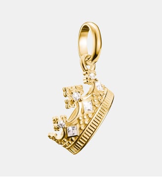 Pendentif Charm couronne avec pierres blanches Connect - Thomas Sabo - Or