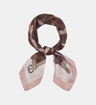 Foulard petit format avec imprimé - Liu Jo - Marron foncé