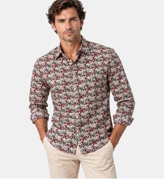 Chemise imprimée motifs floraux coupe cintrée multico - Atelier Privé - Multicolore