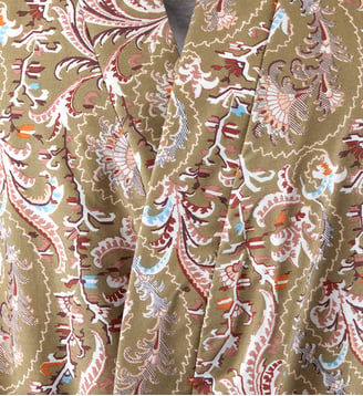 Peignoir long en percale de coton - Desforges - A motif